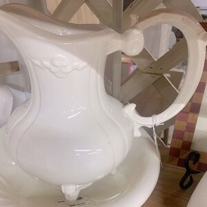 Elegant White Ceramic Pitcher